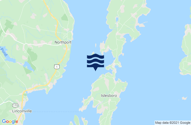 Mappa delle Getijden in Flat Island SSW of, United States