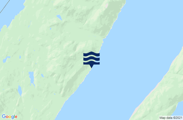 Mappa delle Getijden in Flat Point, Canada
