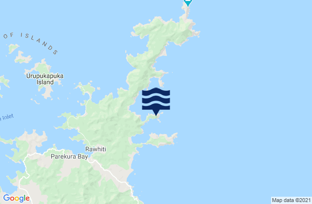 Mappa delle Getijden in Flat Rock, New Zealand