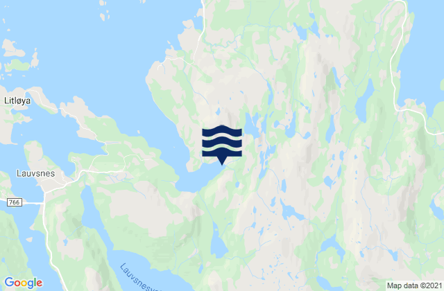 Mappa delle Getijden in Flatanger, Norway