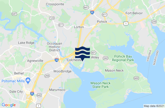 Mappa delle Getijden in Fletchers Cove, United States