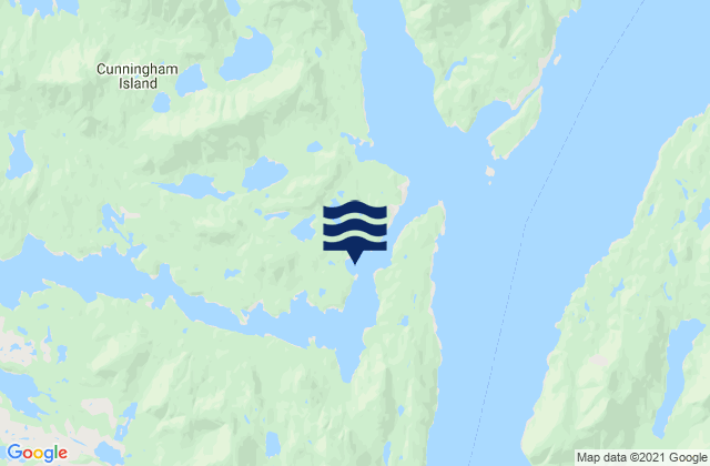 Mappa delle Getijden in Flirt Island, Canada