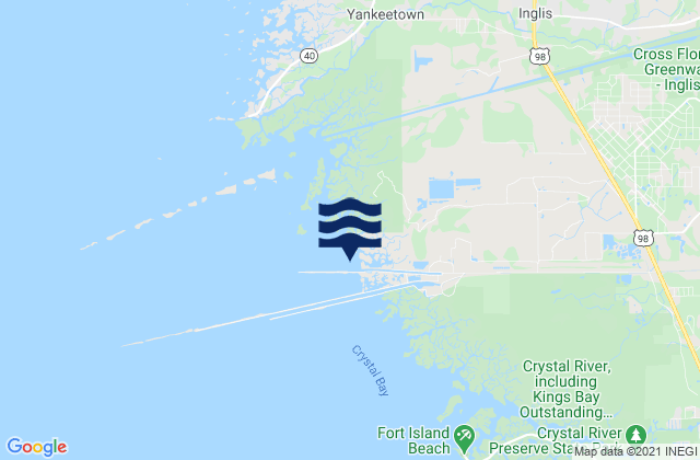 Mappa delle Getijden in Florida Power, United States