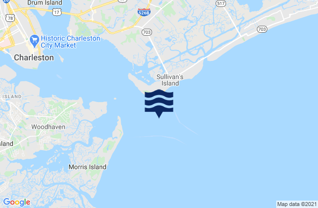 Mappa delle Getijden in Fort Sumter Range Buoy 20, United States