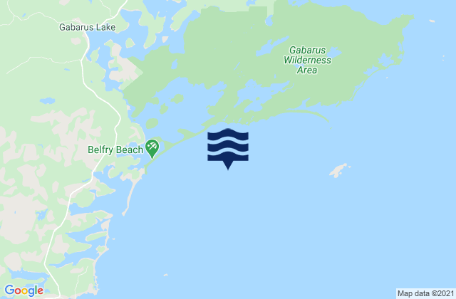Mappa delle Getijden in Fourchu Bay, Canada