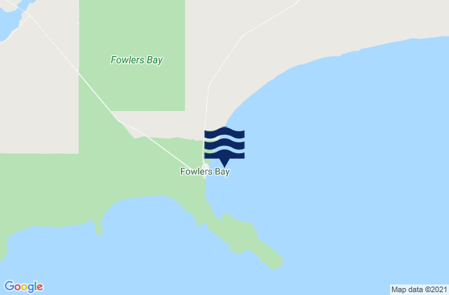 Mappa delle Getijden in Fowlers Bay, Australia