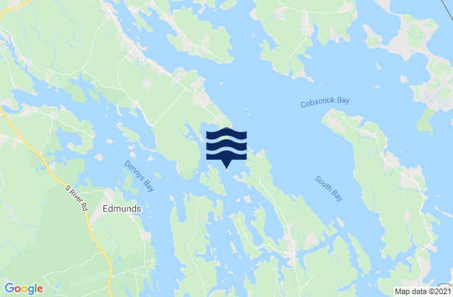 Mappa delle Getijden in Fox Island, United States