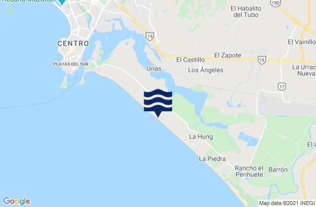 Mappa delle Getijden in Fraccionamiento los Ángeles, Mexico