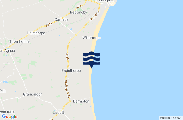 Mappa delle Getijden in Fraisthorpe Beach, United Kingdom