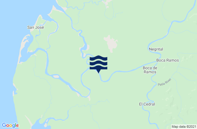 Mappa delle Getijden in Francisco Pizarro, Colombia