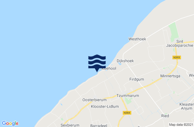 Mappa delle Getijden in Franeker, Netherlands