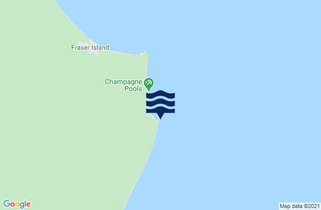 Mappa delle Getijden in Fraser Island - Indian Head, Australia