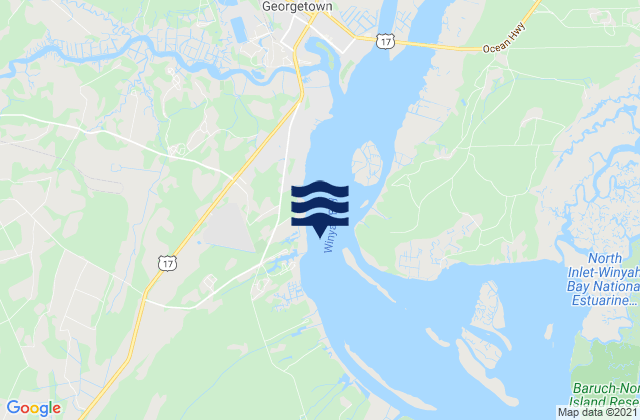 Mappa delle Getijden in Frazier Point west of, United States
