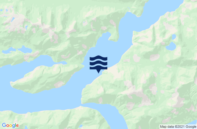 Mappa delle Getijden in Frederick Sound, Canada