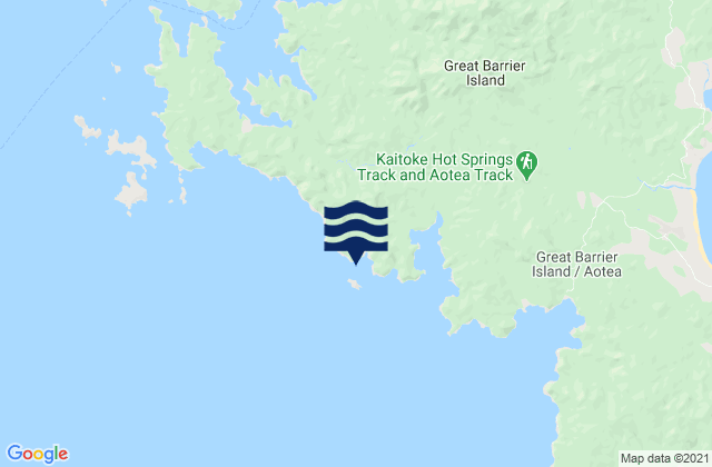 Mappa delle Getijden in French Bay, New Zealand