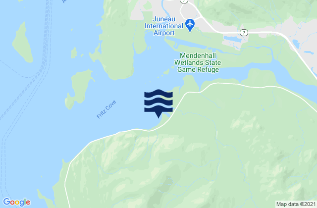 Mappa delle Getijden in Fritz Cove (Douglas Island), United States