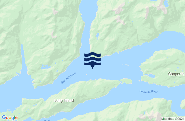 Mappa delle Getijden in Front Islands, New Zealand