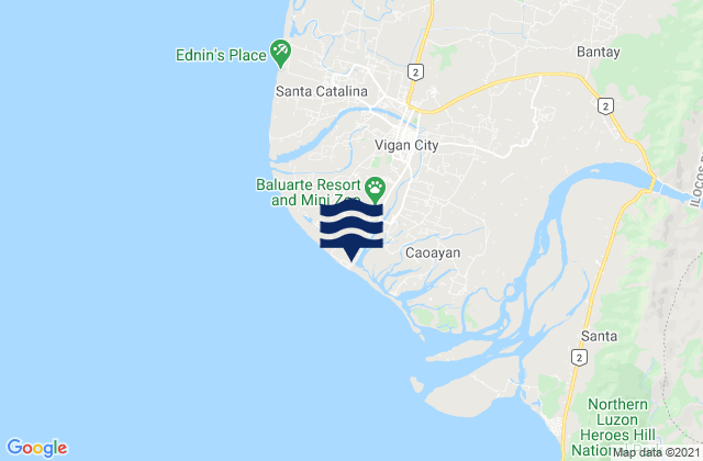 Mappa delle Getijden in Fuerte, Philippines