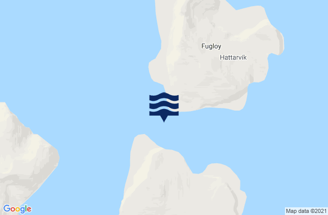 Mappa delle Getijden in Fugloyarfjørður, Faroe Islands