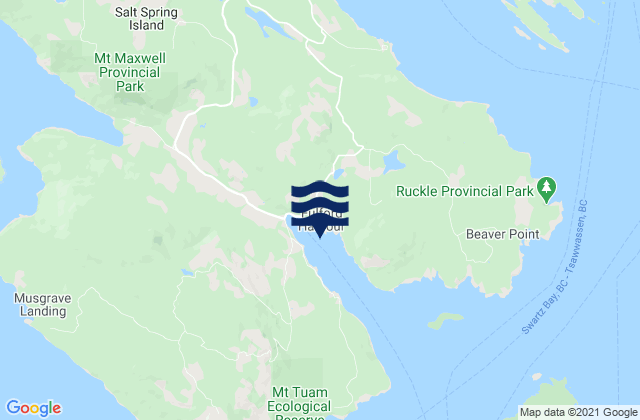Mappa delle Getijden in Fulford Harbour, United States