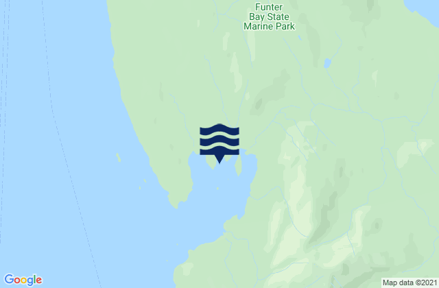 Mappa delle Getijden in Funter (Funter Bay), United States
