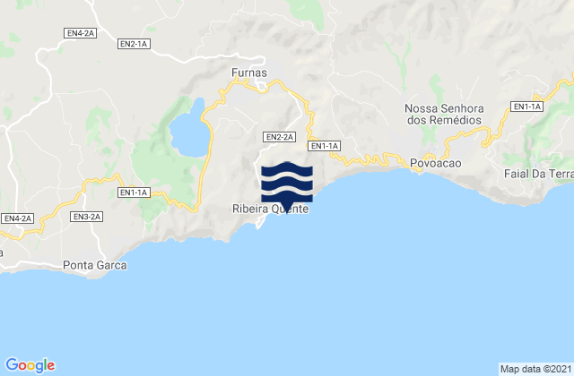 Mappa delle Getijden in Furnas, Portugal