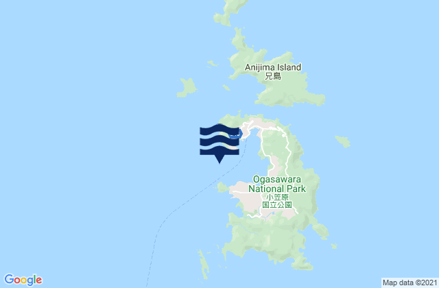 Mappa delle Getijden in Futami Ko Ogasawara Gunto, Northern Mariana Islands