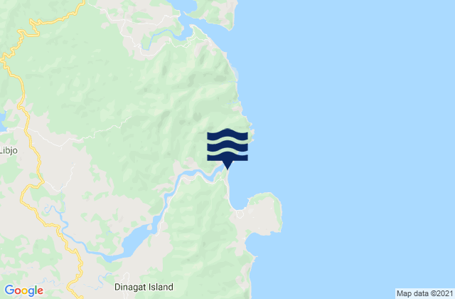 Mappa delle Getijden in Gaas Bay (Dinagat Island), Philippines