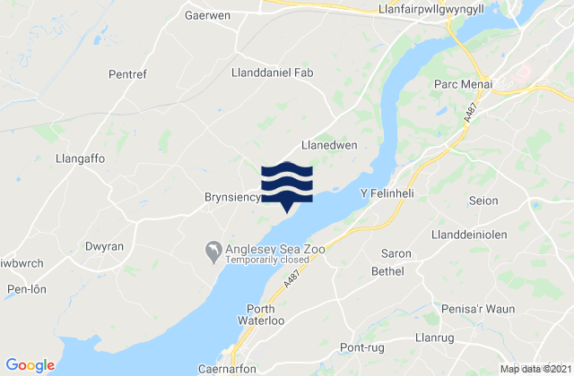 Mappa delle Getijden in Gaerwen, United Kingdom
