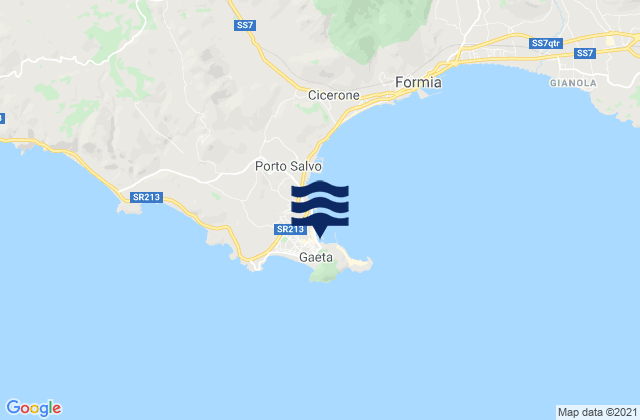 Mappa delle Getijden in Gaeta, Italy