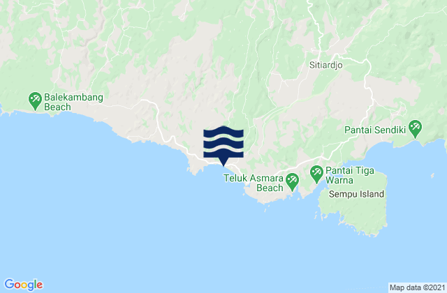 Mappa delle Getijden in Gajahrejo Krajan, Indonesia