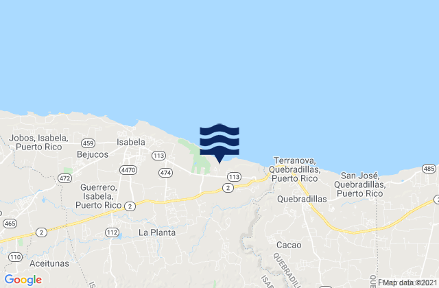 Mappa delle Getijden in Galateo Alto Barrio, Puerto Rico
