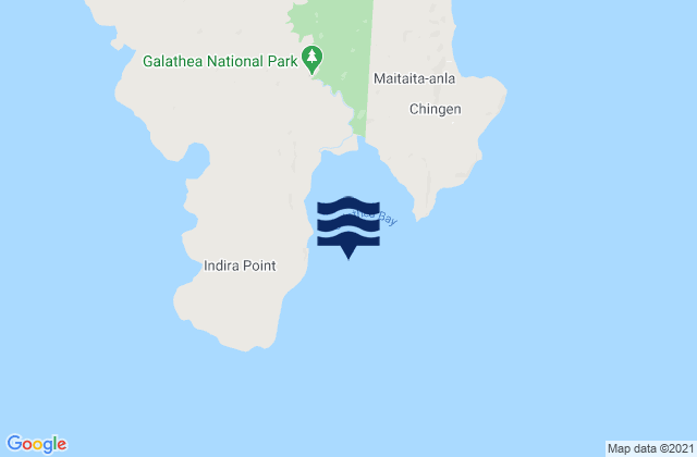 Mappa delle Getijden in Galathea Bay, Indonesia