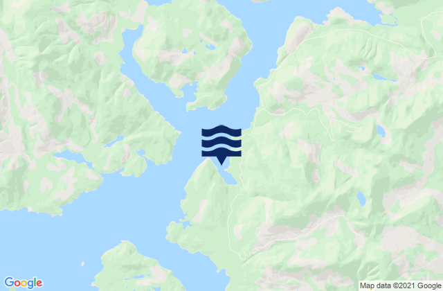 Mappa delle Getijden in Galiano Bay, Canada