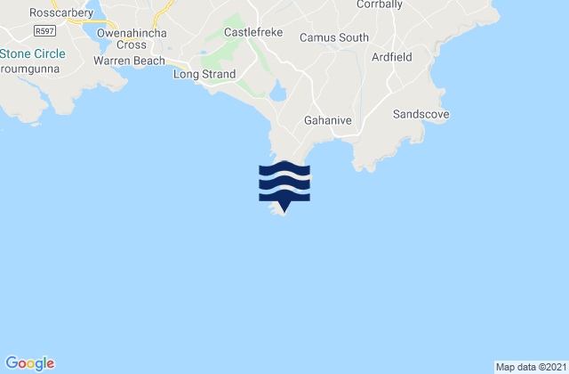Mappa delle Getijden in Galley Head, Ireland