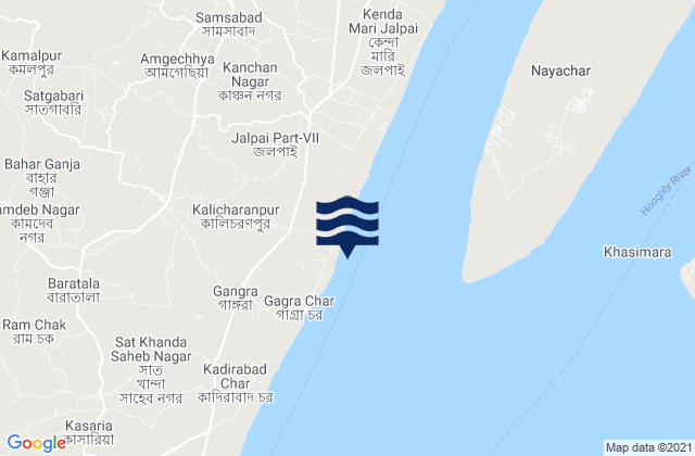 Mappa delle Getijden in Gangra Semaphore, India