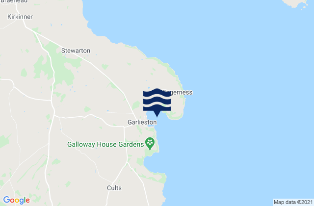 Mappa delle Getijden in Garlieston Bay, United Kingdom