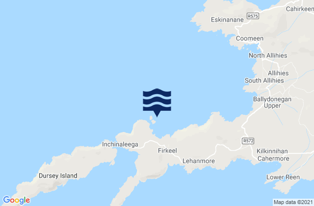 Mappa delle Getijden in Garnish Bay, Ireland
