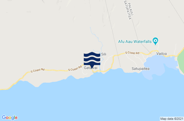 Mappa delle Getijden in Gataivai, Samoa