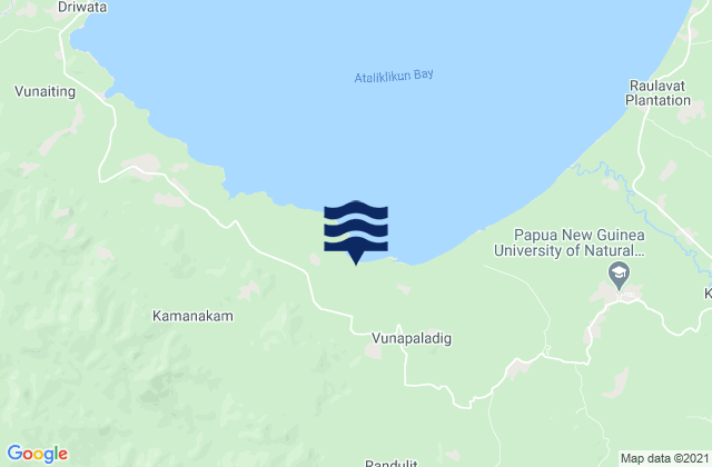 Mappa delle Getijden in Gazelle, Papua New Guinea