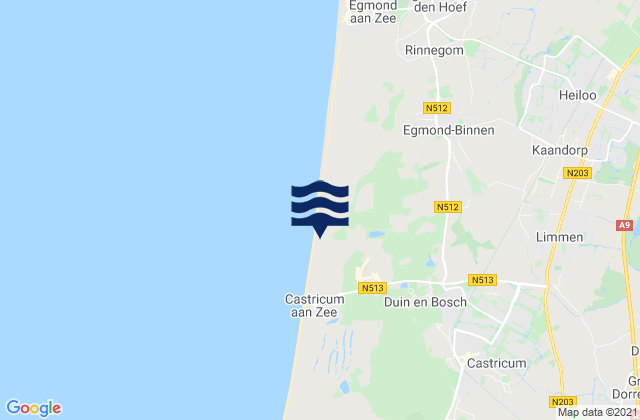 Mappa delle Getijden in Gemeente Castricum, Netherlands