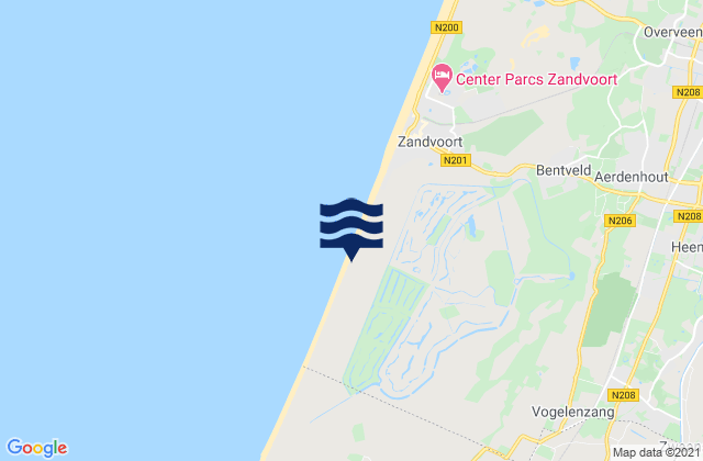 Mappa delle Getijden in Gemeente Hillegom, Netherlands