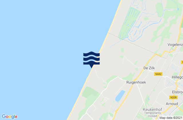 Mappa delle Getijden in Gemeente Lisse, Netherlands