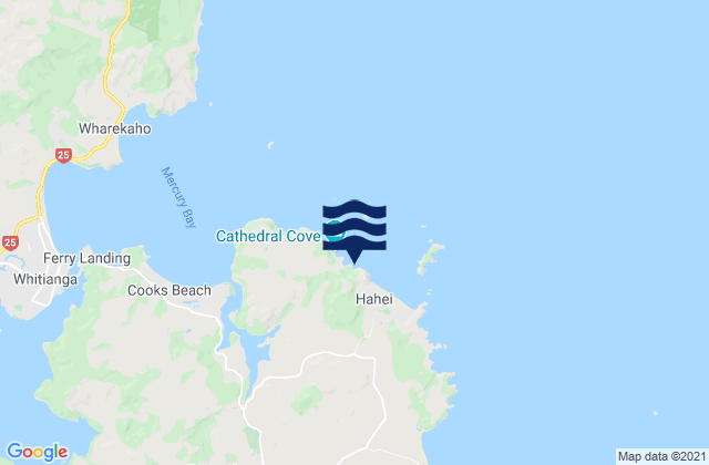 Mappa delle Getijden in Gemstone Bay, New Zealand