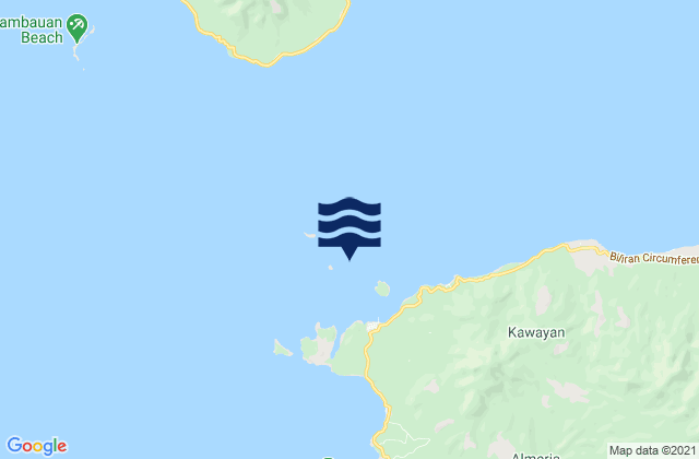 Mappa delle Getijden in Genuruan Island Biliran Island, Philippines