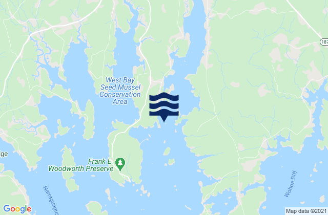 Mappa delle Getijden in Gibbs Island, United States
