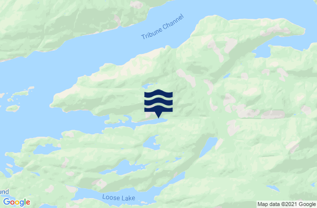 Mappa delle Getijden in Gilford Island, Canada