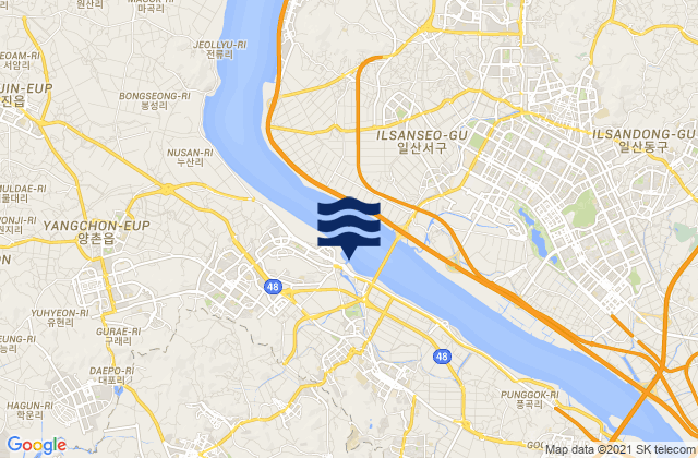 Mappa delle Getijden in Gimpo-si, South Korea