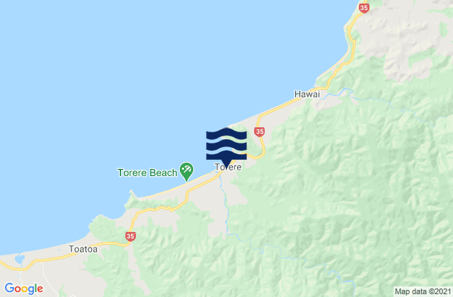 Mappa delle Getijden in Gisborne, New Zealand