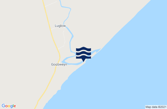 Mappa delle Getijden in Giuba River, Somalia